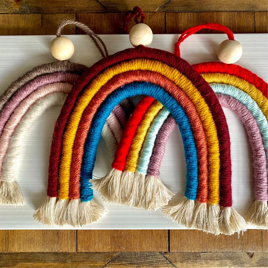 Rainbow Macrame Wall Decor