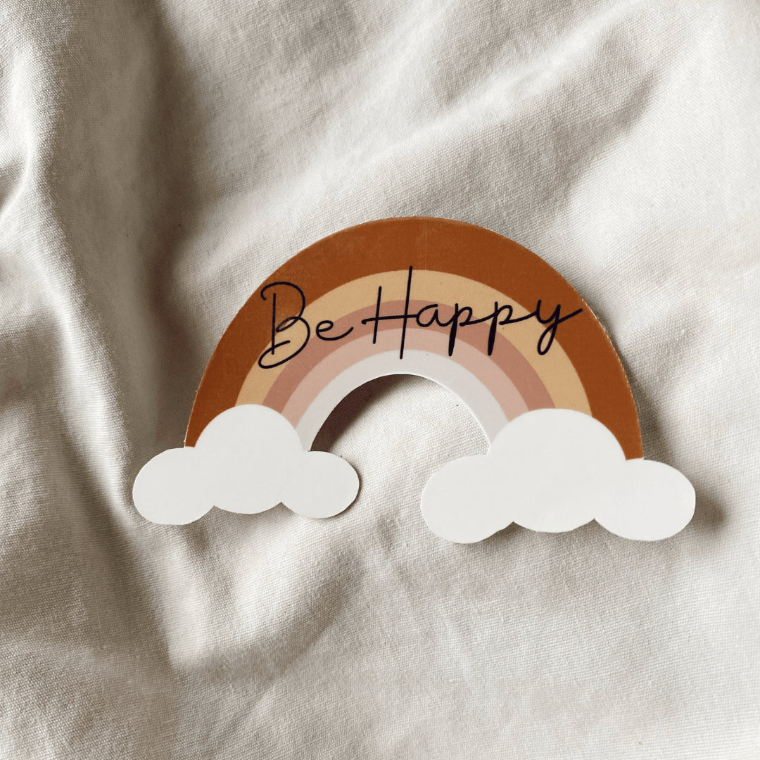 Be Happy Rainbow Sticker