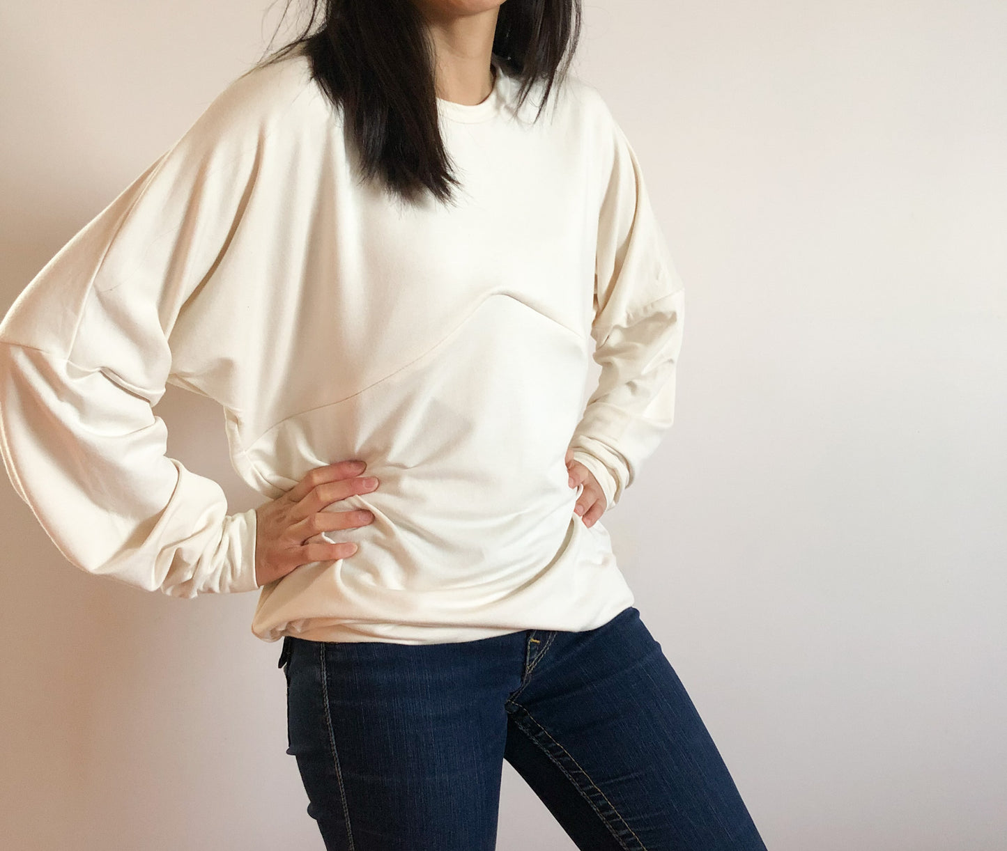 Boyfriend Sweater in Cream