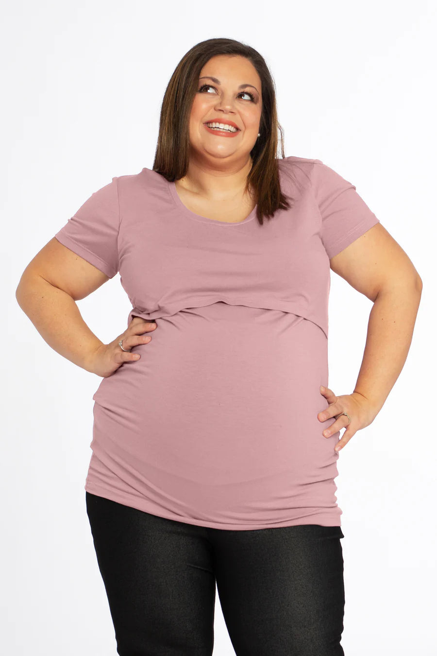 Celia T-Shirt in Dusty Rose - S Final Sale