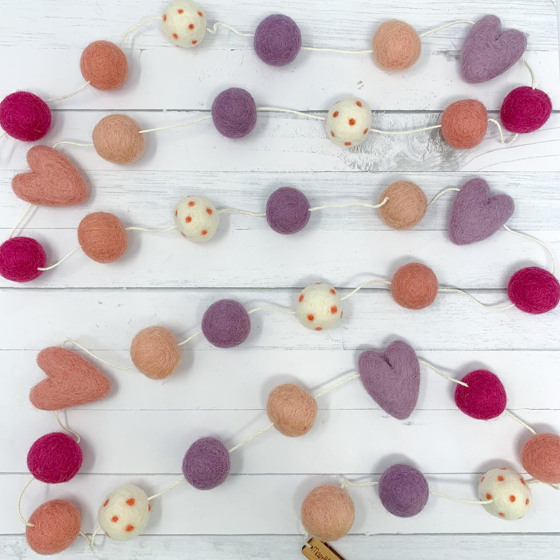 Purple, Pink & Mauve Heart Garland