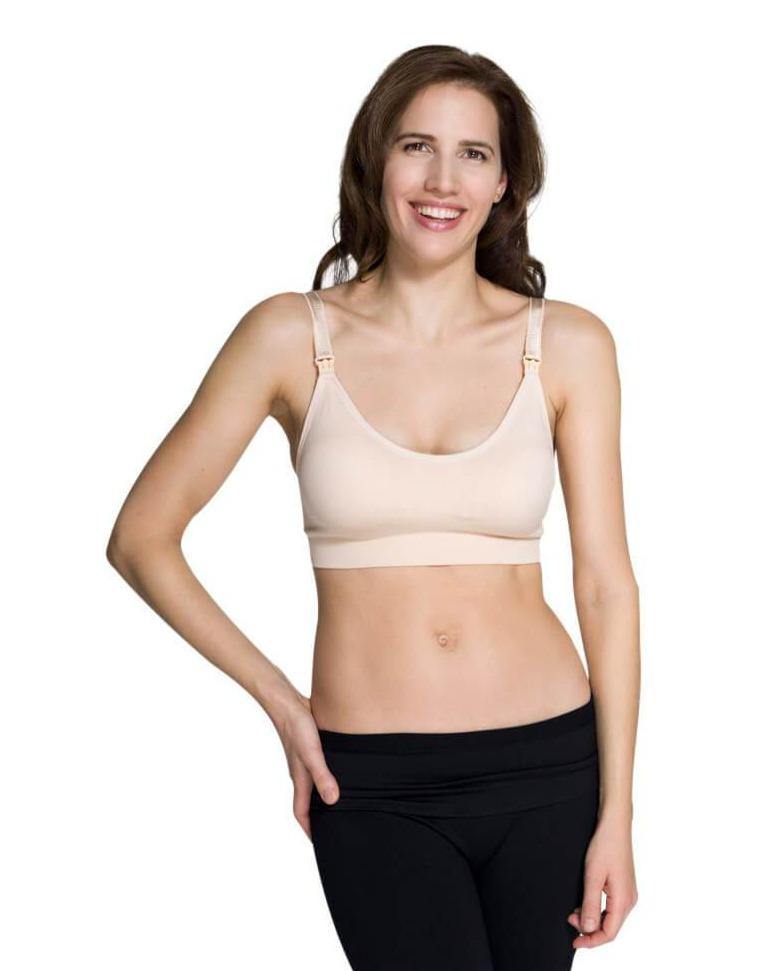 Shop Maternity Bra Front Button with Breast Feeding Feature Beige