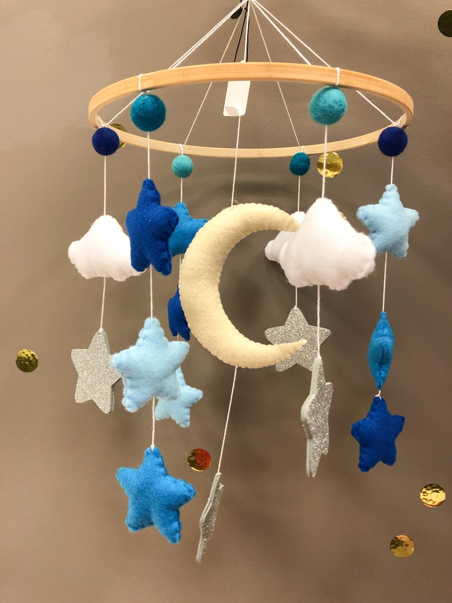 Blue Stars Felt Mobile