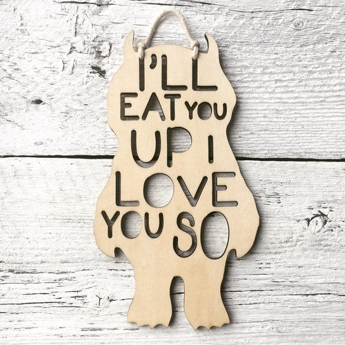I'll Eat you Up Monster Banner