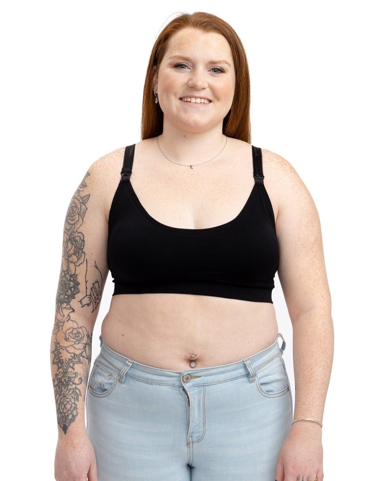 Seamless Nursing Bra in Black