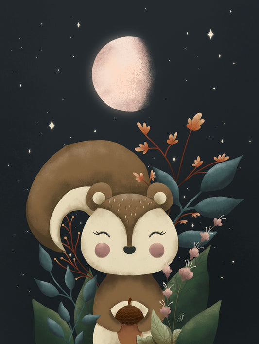 Woodland Chipmunk Art Print