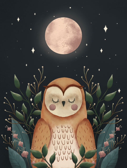 Woodland Owl Art Print