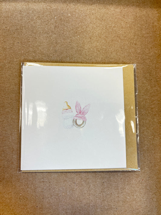 Pink Bottle Mini Card