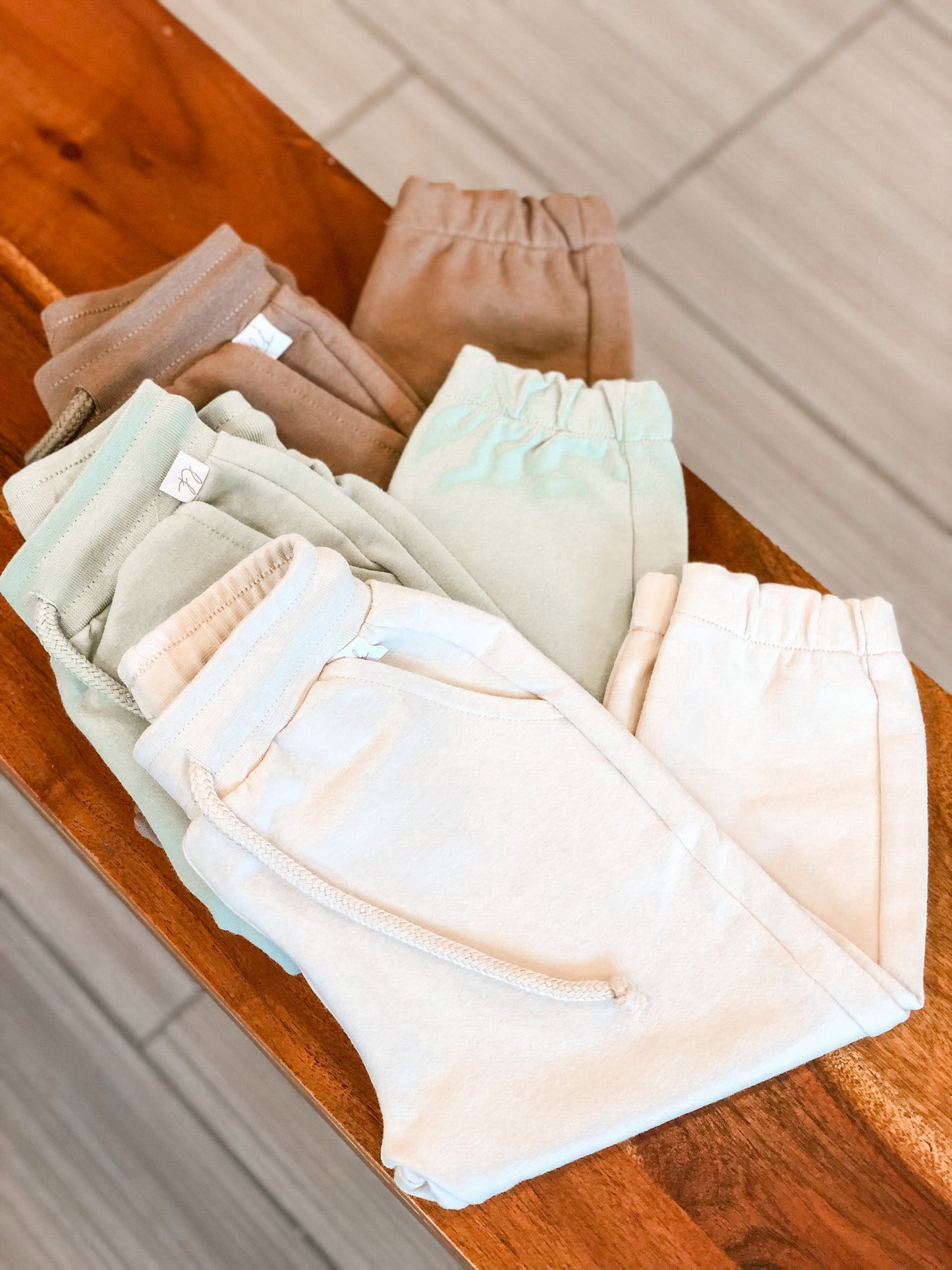 Organic Joggers in Sage
