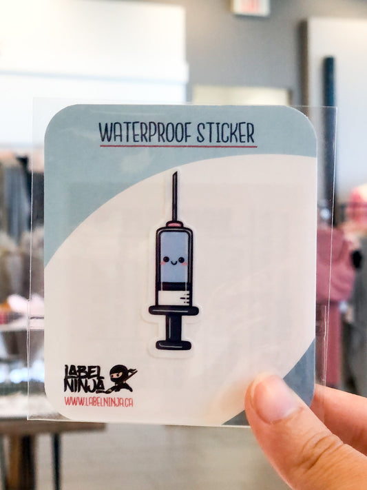Happy Needle Sticker