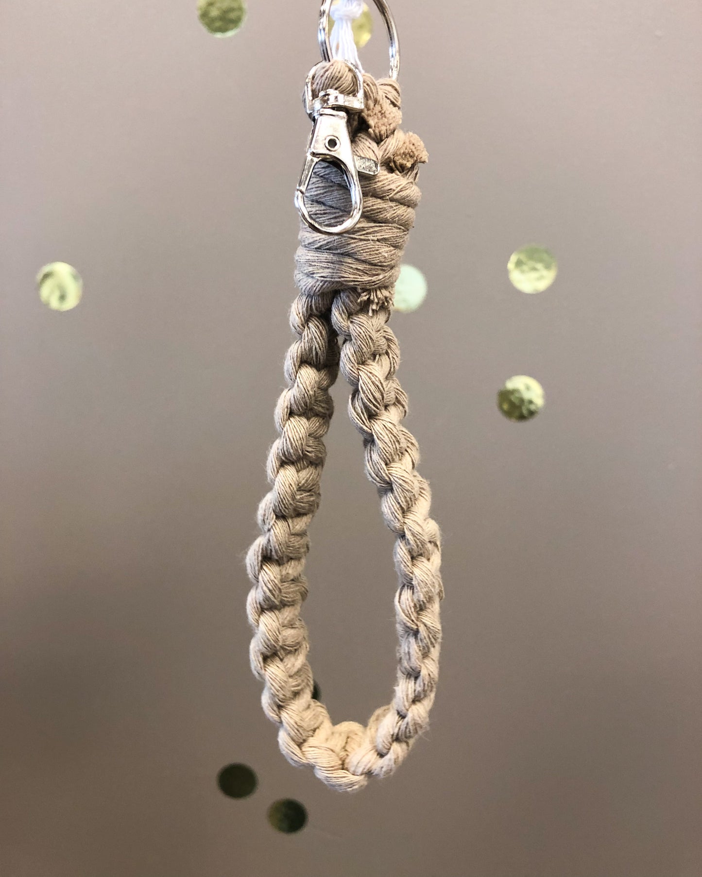 Macrame Wristlet with Keyring