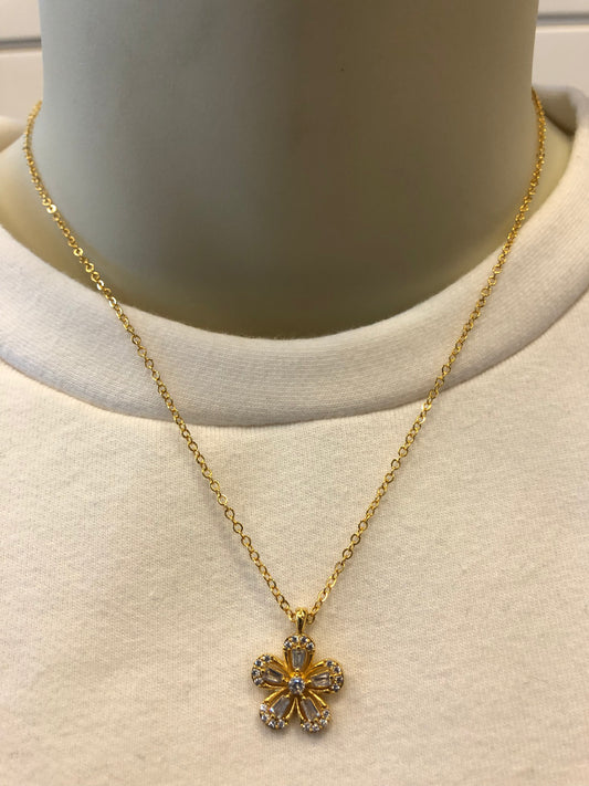Zircon Flower Necklace