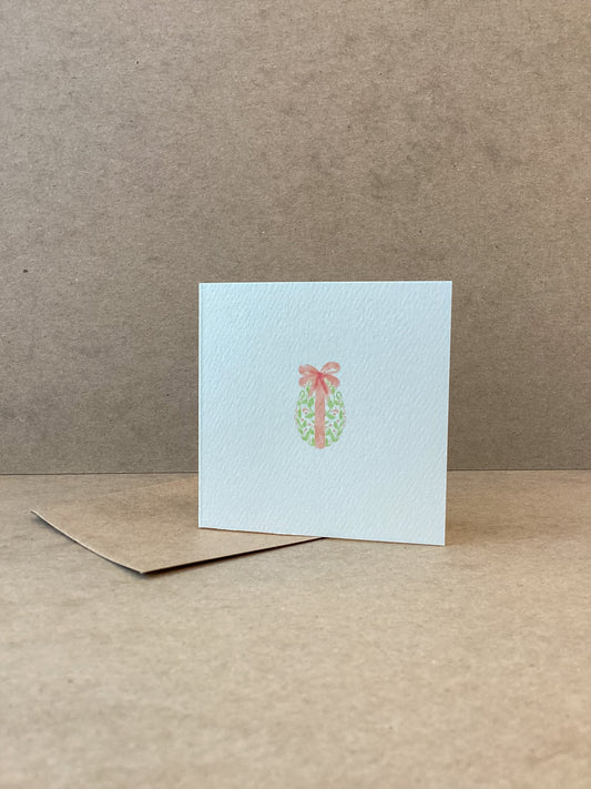 Green Easter Egg Mini Card