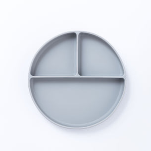 Grey Silicone Divided Plate