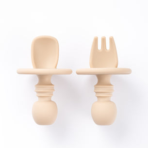 Sand Silicone Mini Spoon and Fork