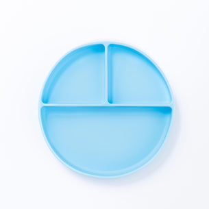 Blue Silicone Divided Plate