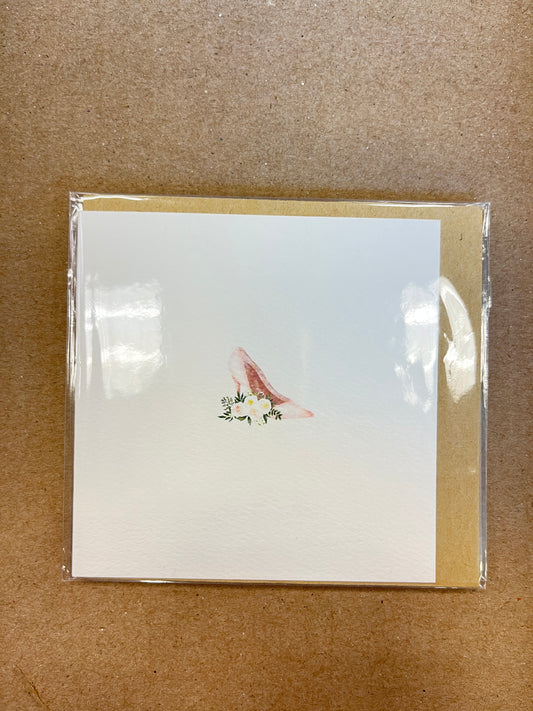 Bridal Pink Shoe Mini Card