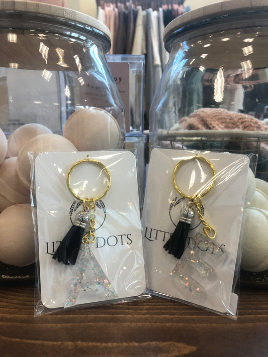 Initial Keychain in Clear