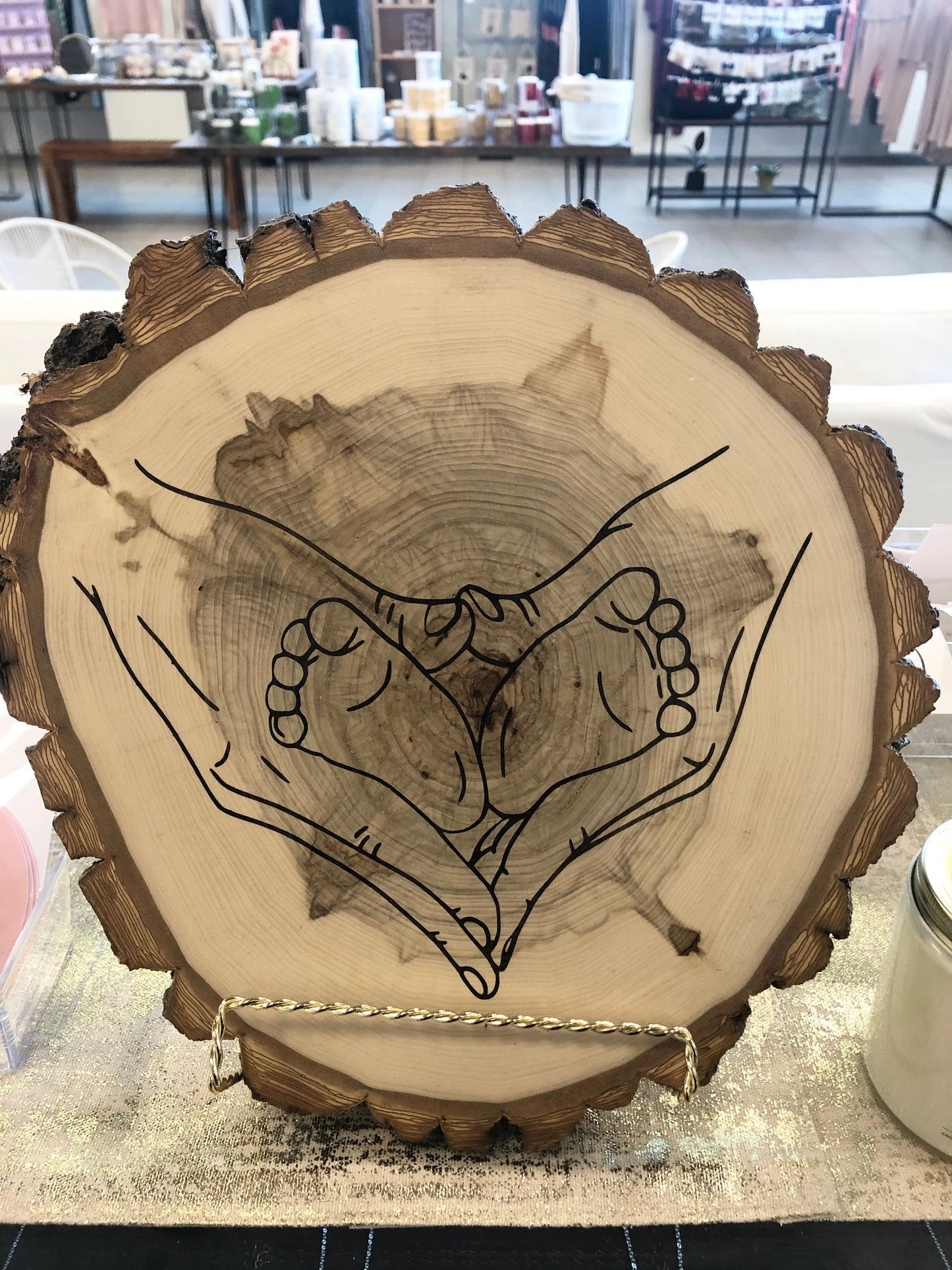 Wood Sign - Baby Feet