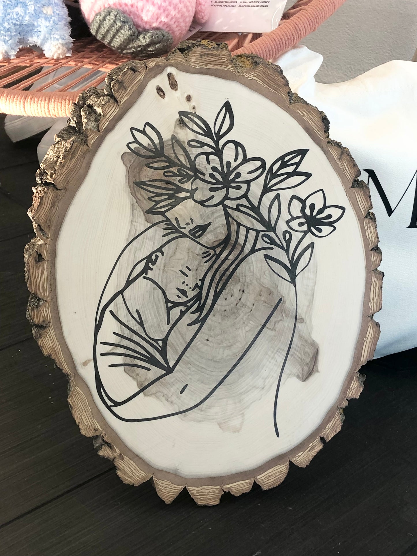 Wood Sign - Floral Embrace