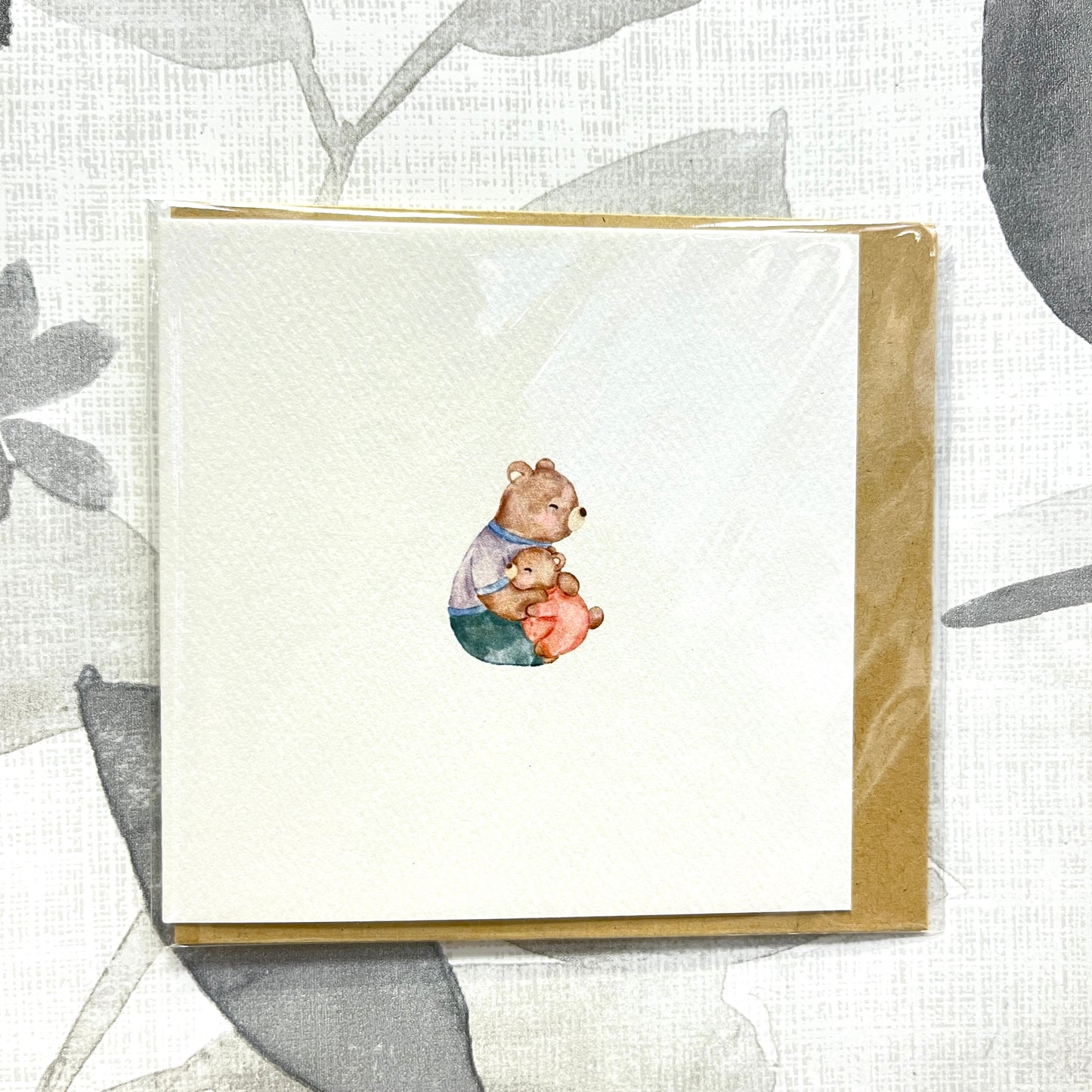 Dad and Baby Bear Cuddle Mini Card