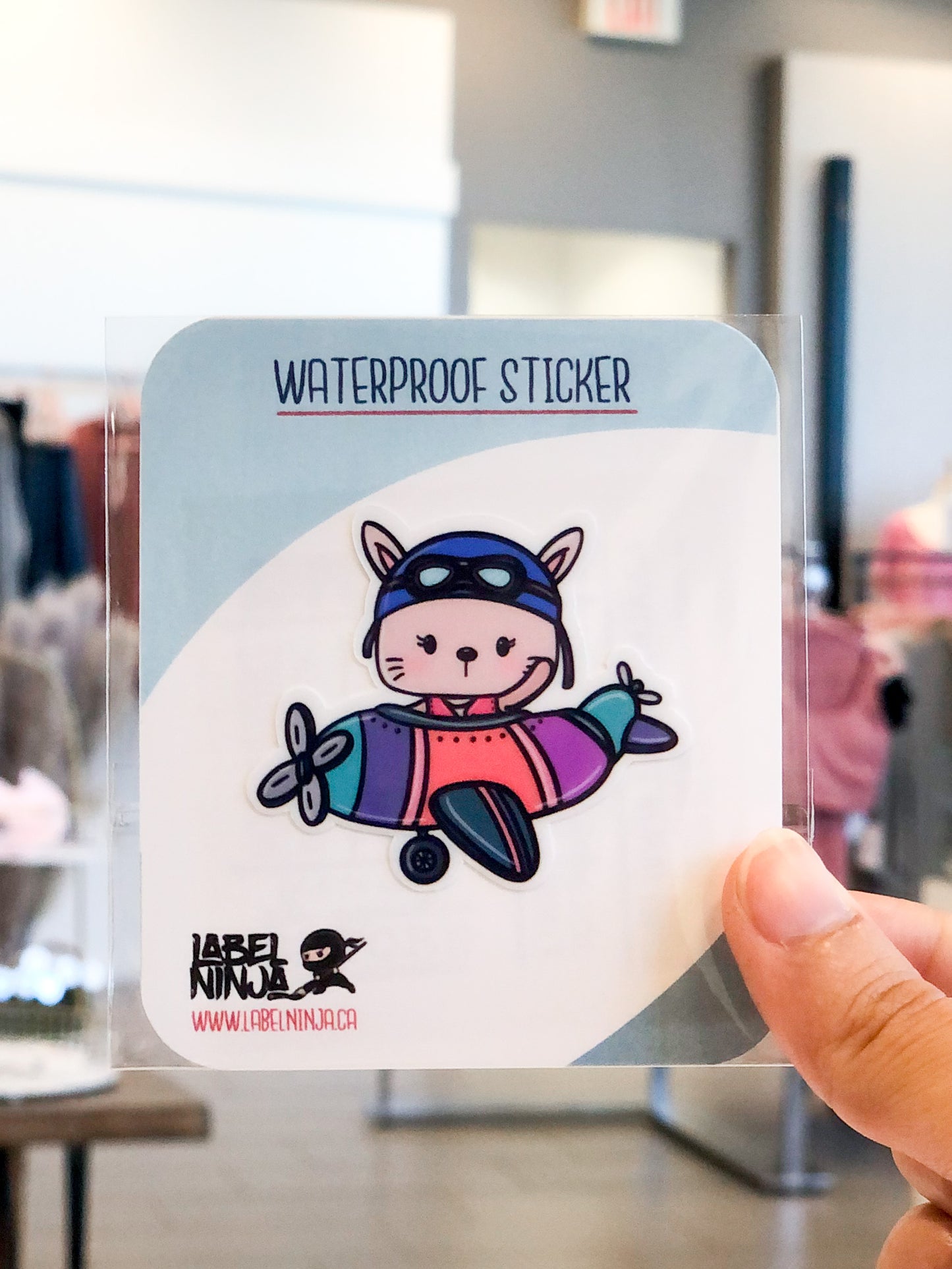 Bunny Airplane Sticker