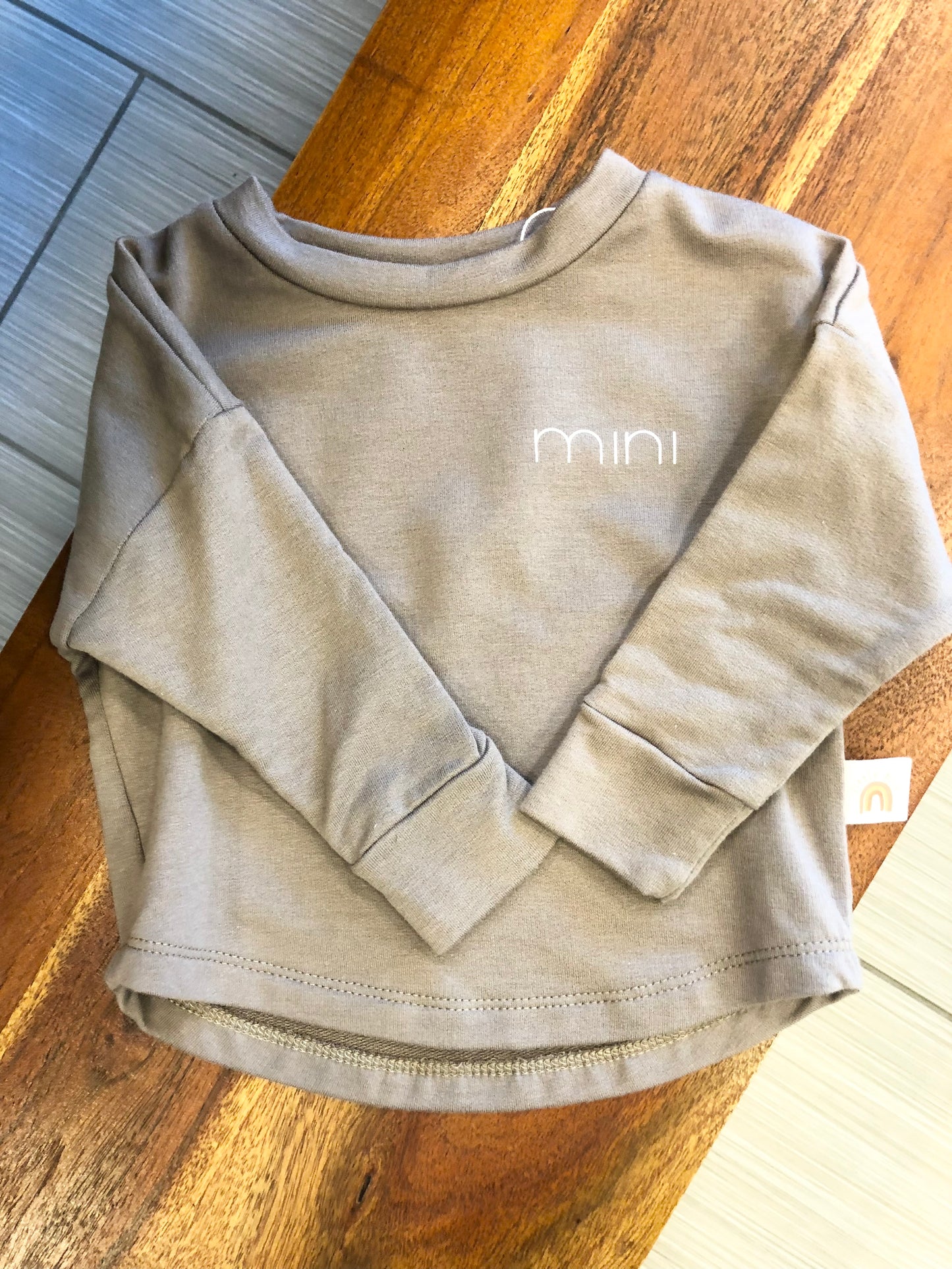 Mini Crewneck in Pebble