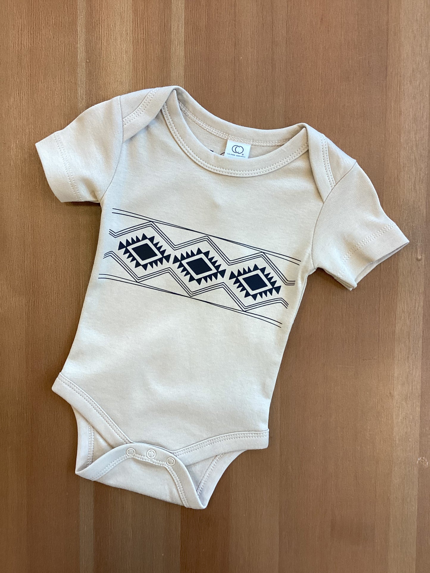 Boho Pattern Onesie in Clay