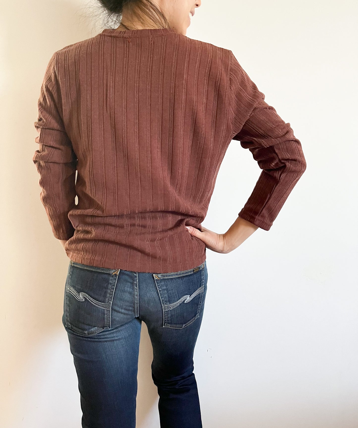 Sydney Ribbed Top in Wine
