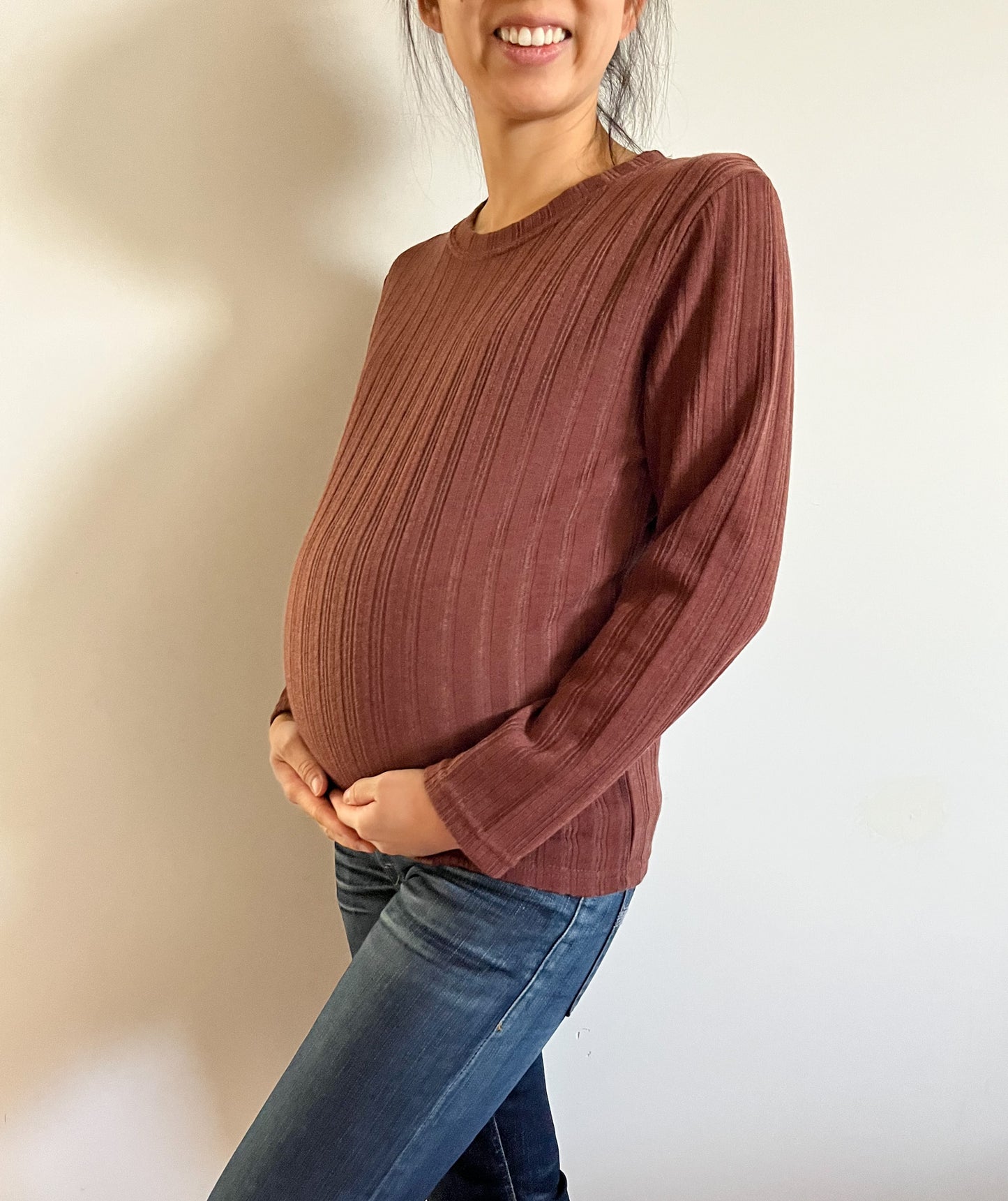 Sydney Ribbed Top in Wine