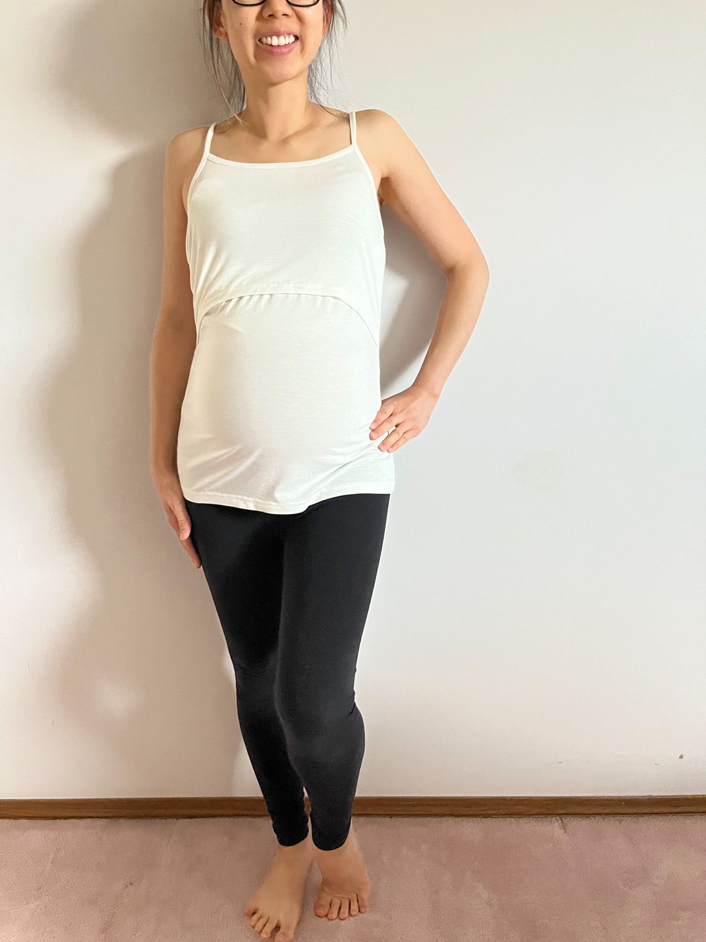 Brooke Strappy Cami in White