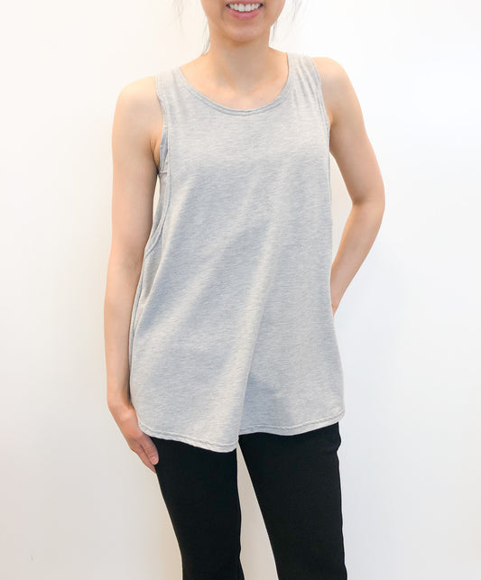 Sasha Nursing Tank Top in Grey - 2XL Final Sale