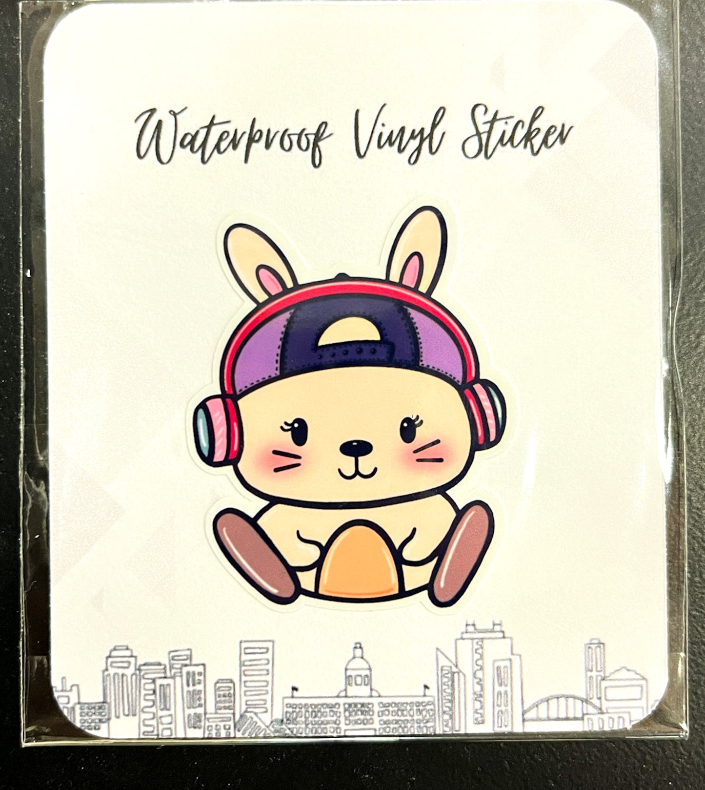 Hipster Bunny Sticker