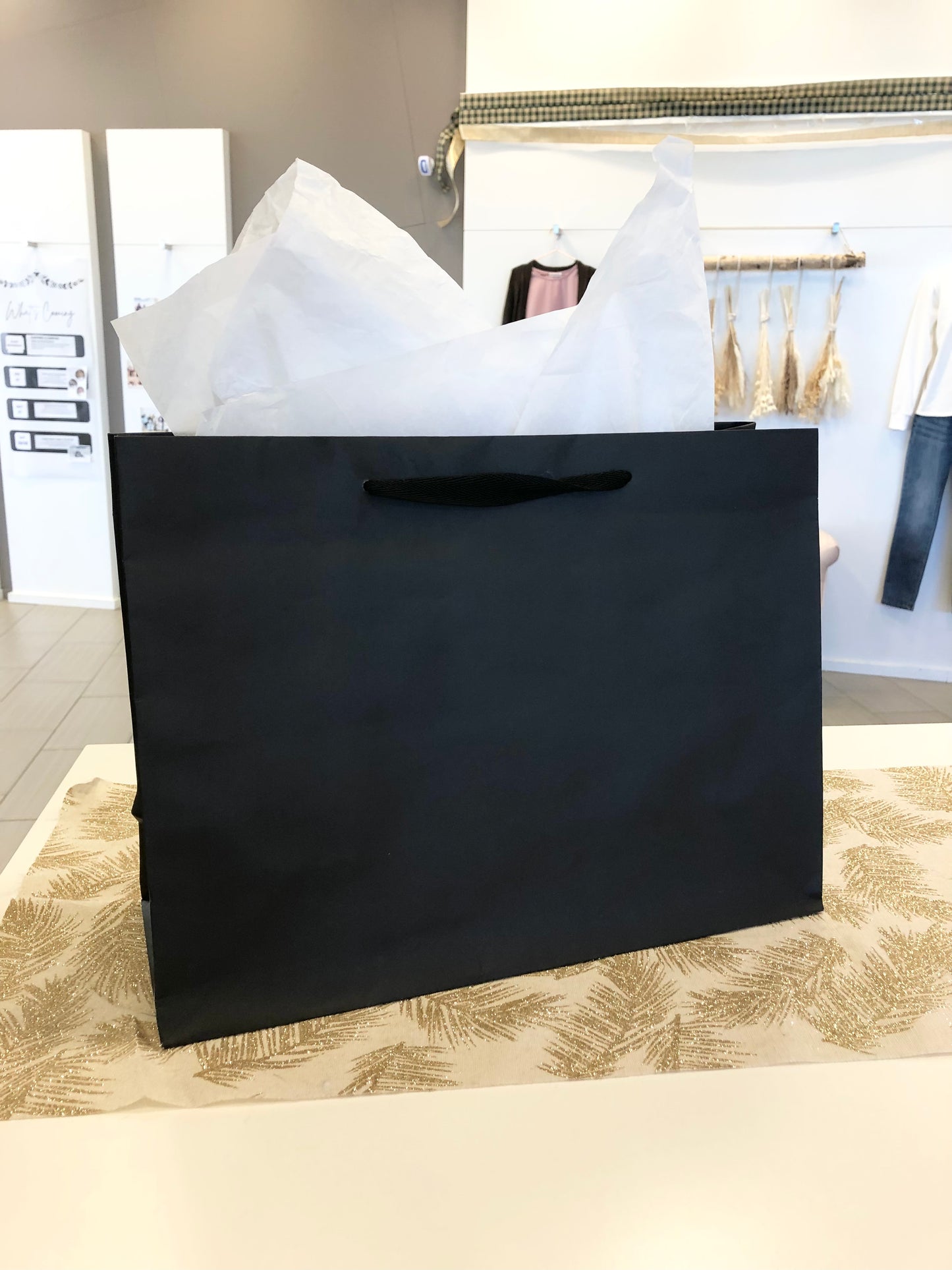 Black Gift Shopping Bag