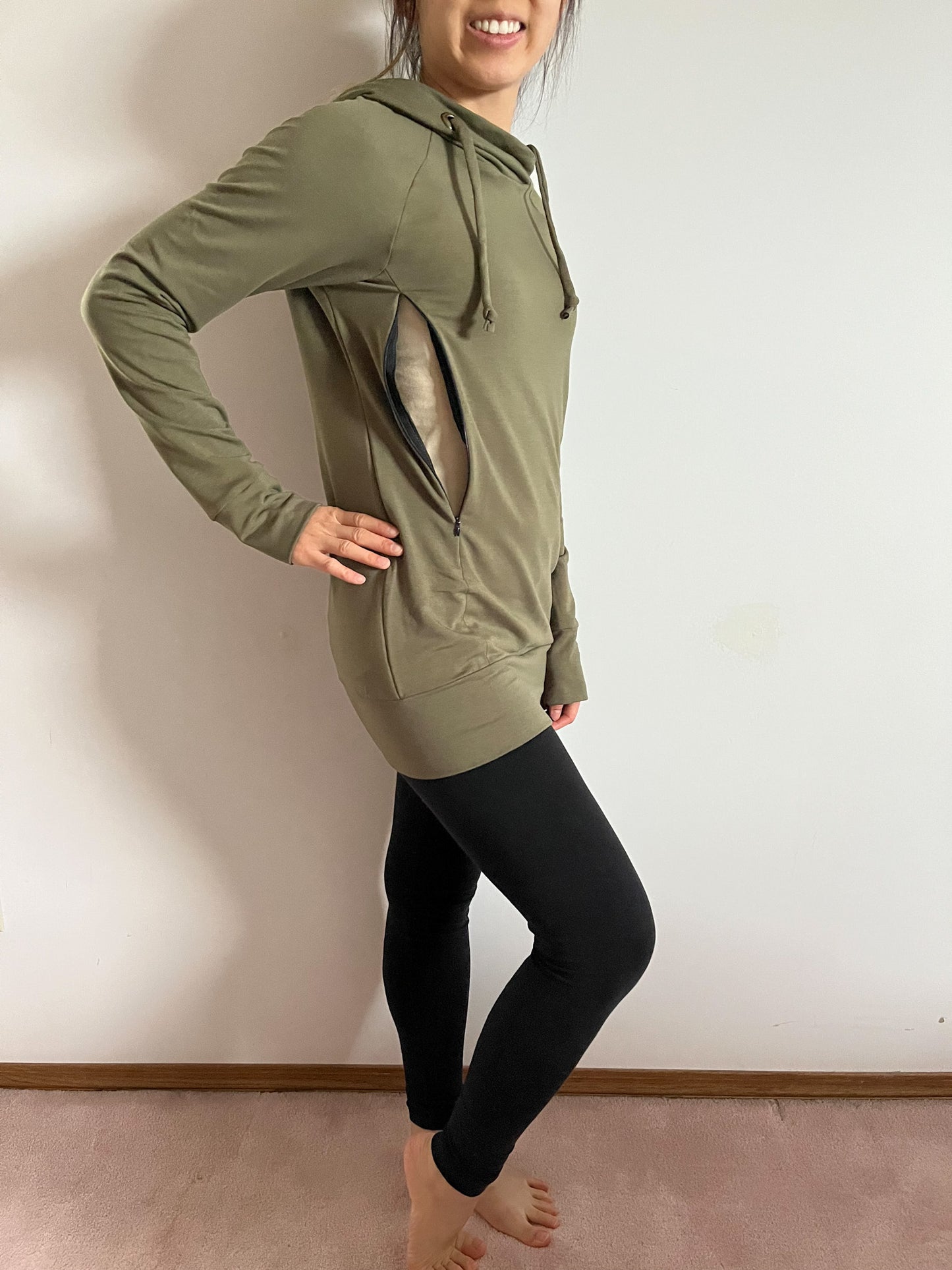 Caroline Hoodie in Olive - Final Sale