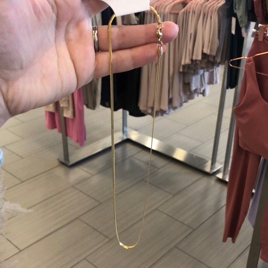 Flat Chain Necklace in Gold