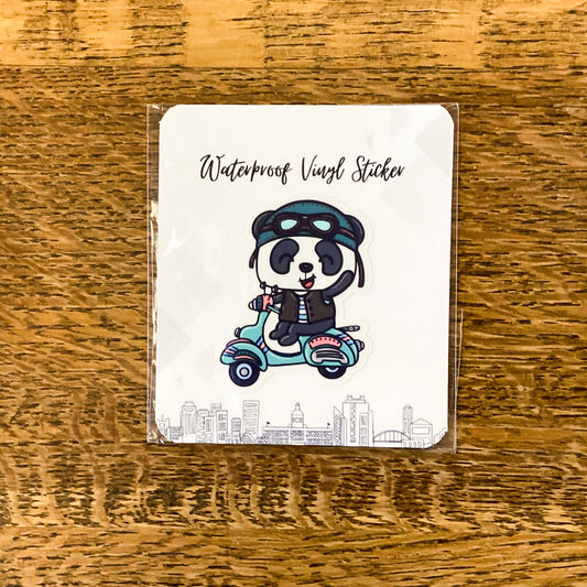 Scooter Panda Sticker