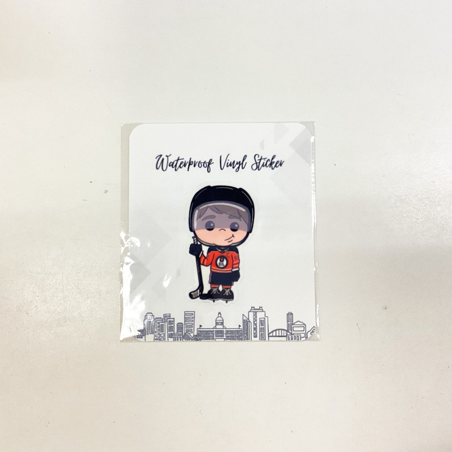 Oil Hockey Player Sticker