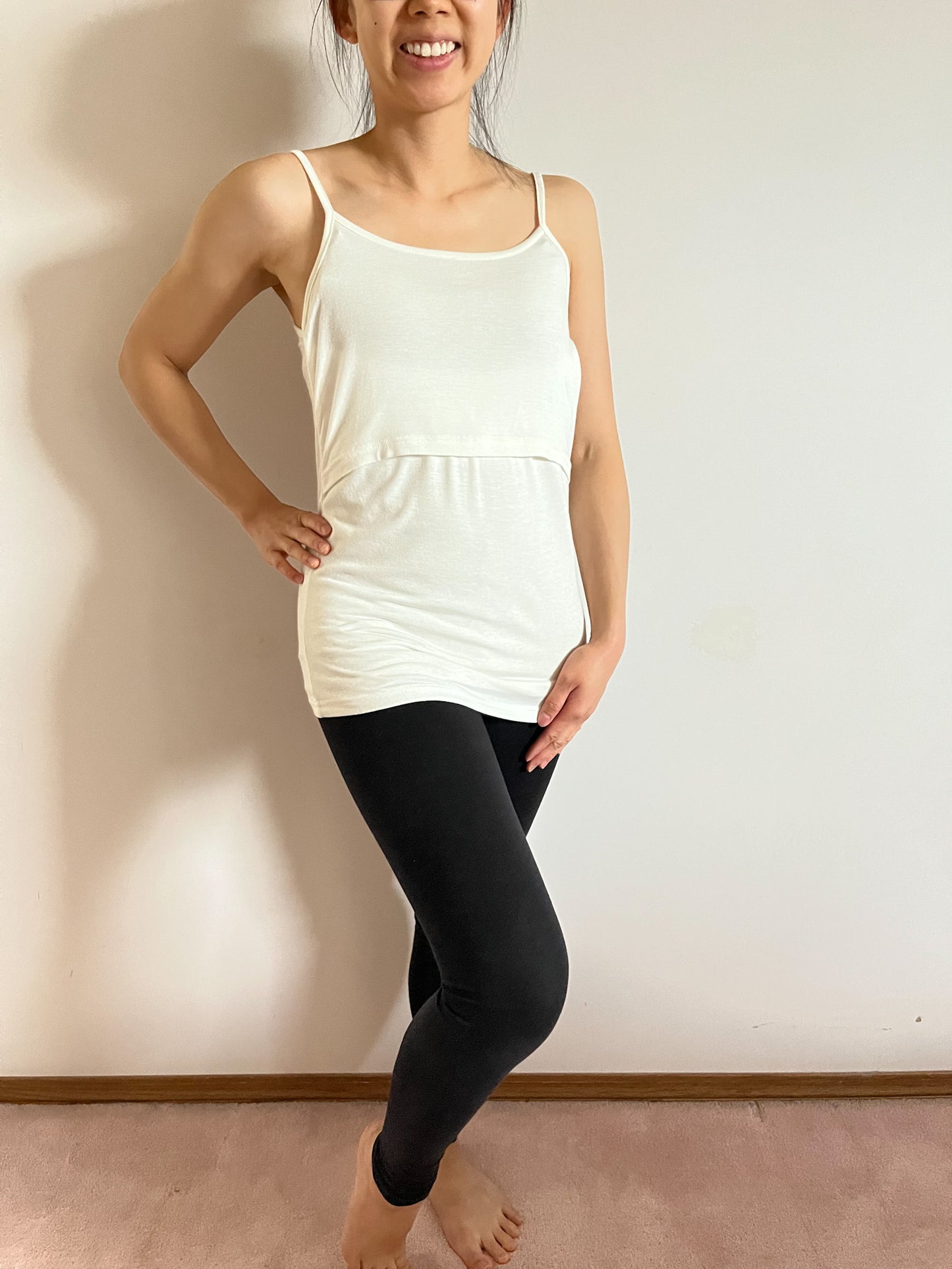 Brooke Strappy Cami in White