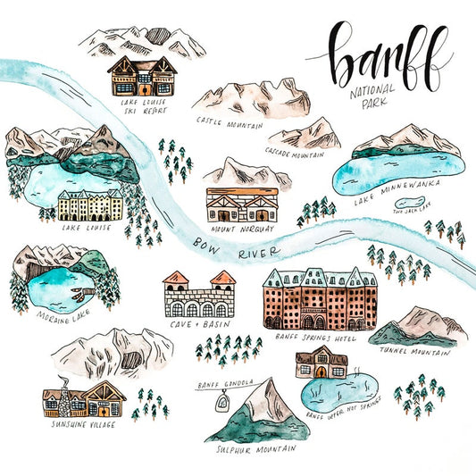Banff Map Print