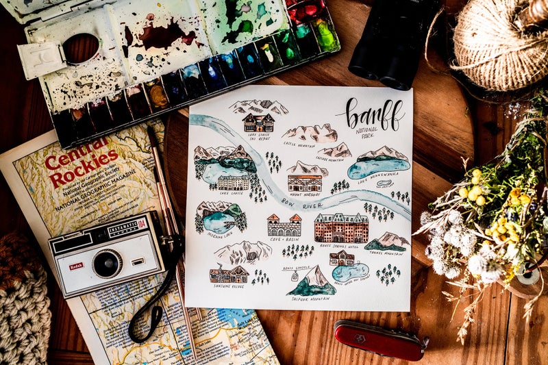 Banff Map Print