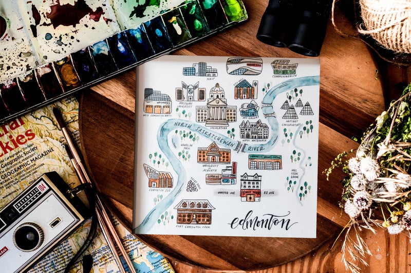 Edmonton Map Print