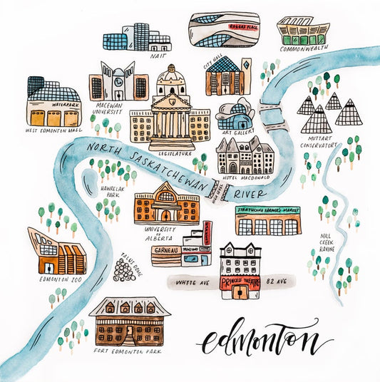 Edmonton Map Print