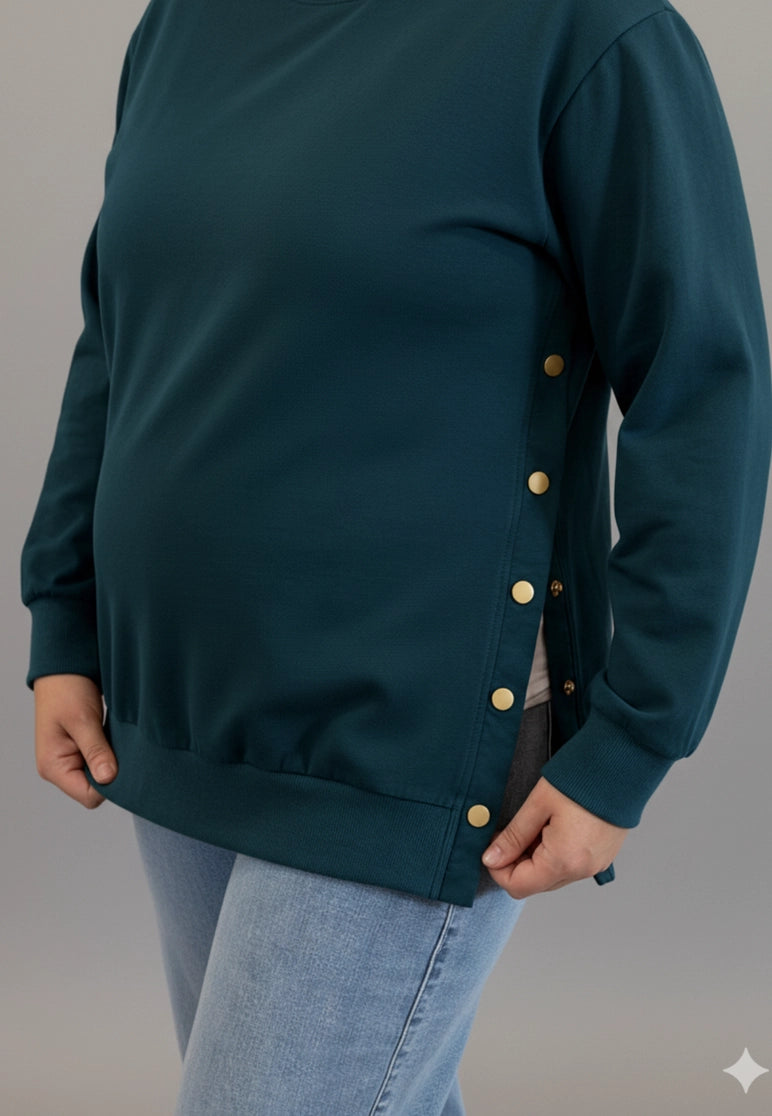 Sienna Crewneck in Teal