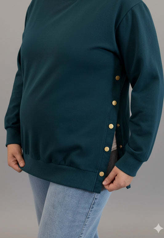 Sienna Crewneck in Teal