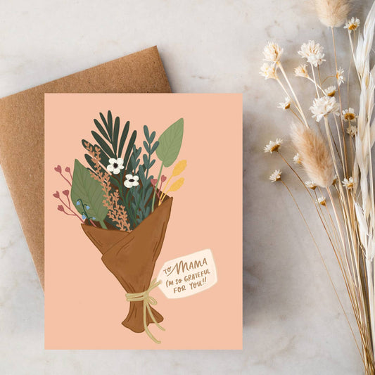 Floral Bouquet Mama Card