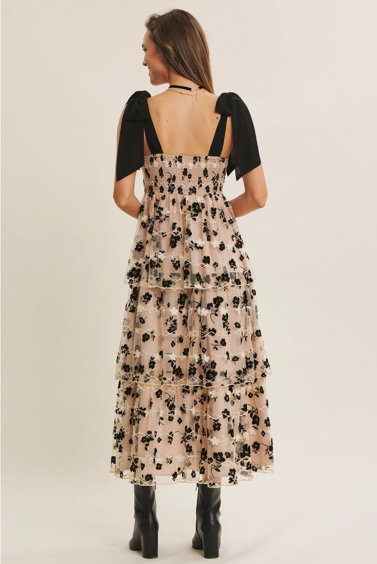 Hazel Embroidery Midi Dress