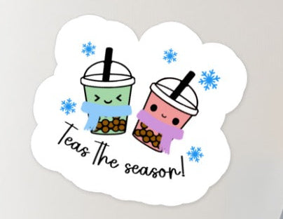 Teas The Season Sticker