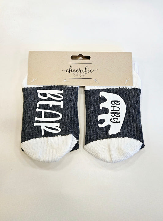 Baby Bear Socks in Dark Grey