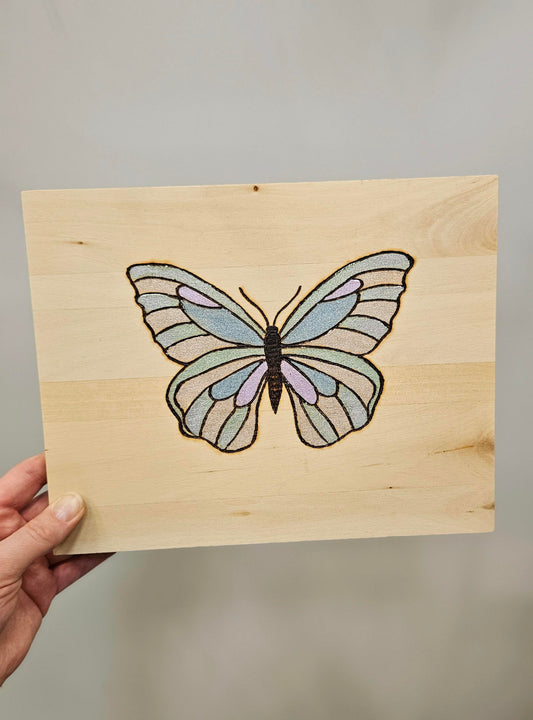 Wooden Butterfly Sign
